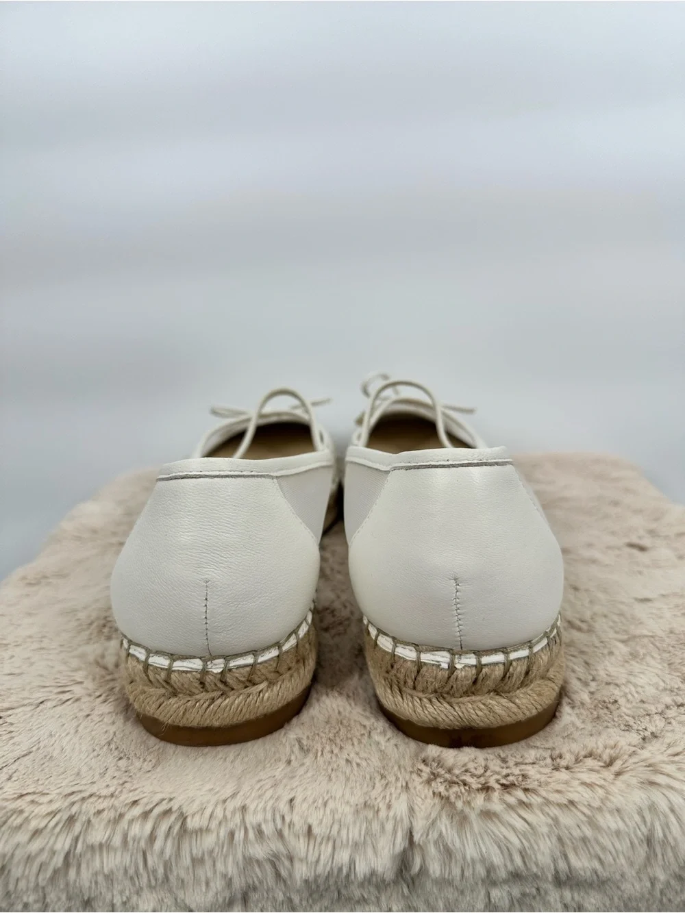 DOLCE VITA Cambre Ballet Flats White Mesh Classic Espadrille